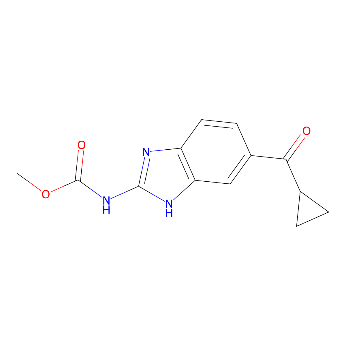 Cyclobendazole molecular structure, CAS 31431-43-3
