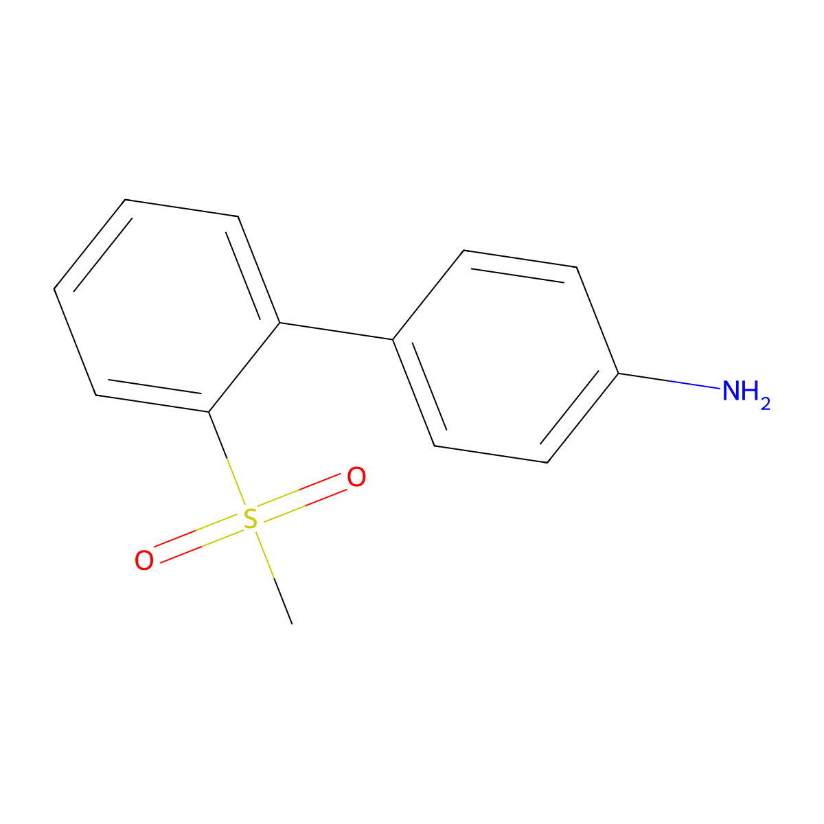 4-(2-Methylsulfonylphenyl)aniline molecular structure, CAS 31433-65-5