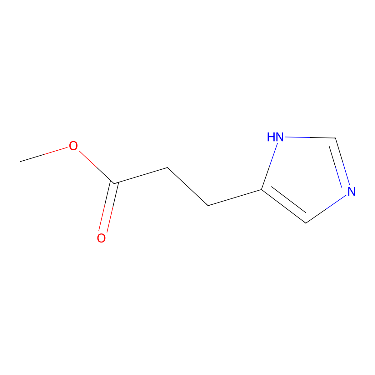 Methyl 3-(1H-Imidazol-5-Yl)Propanoate molecular structure, CAS 31434-93-2