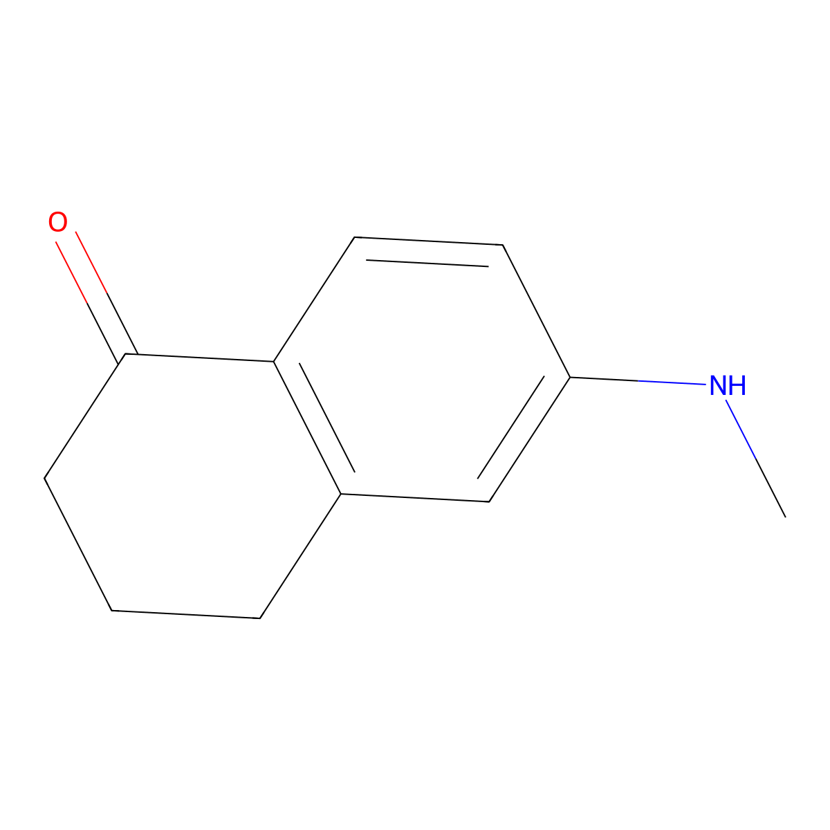6-(methylamino)-3,4-dihydronaphthalen-1(2H)-one molecular structure, CAS 31435-76-4