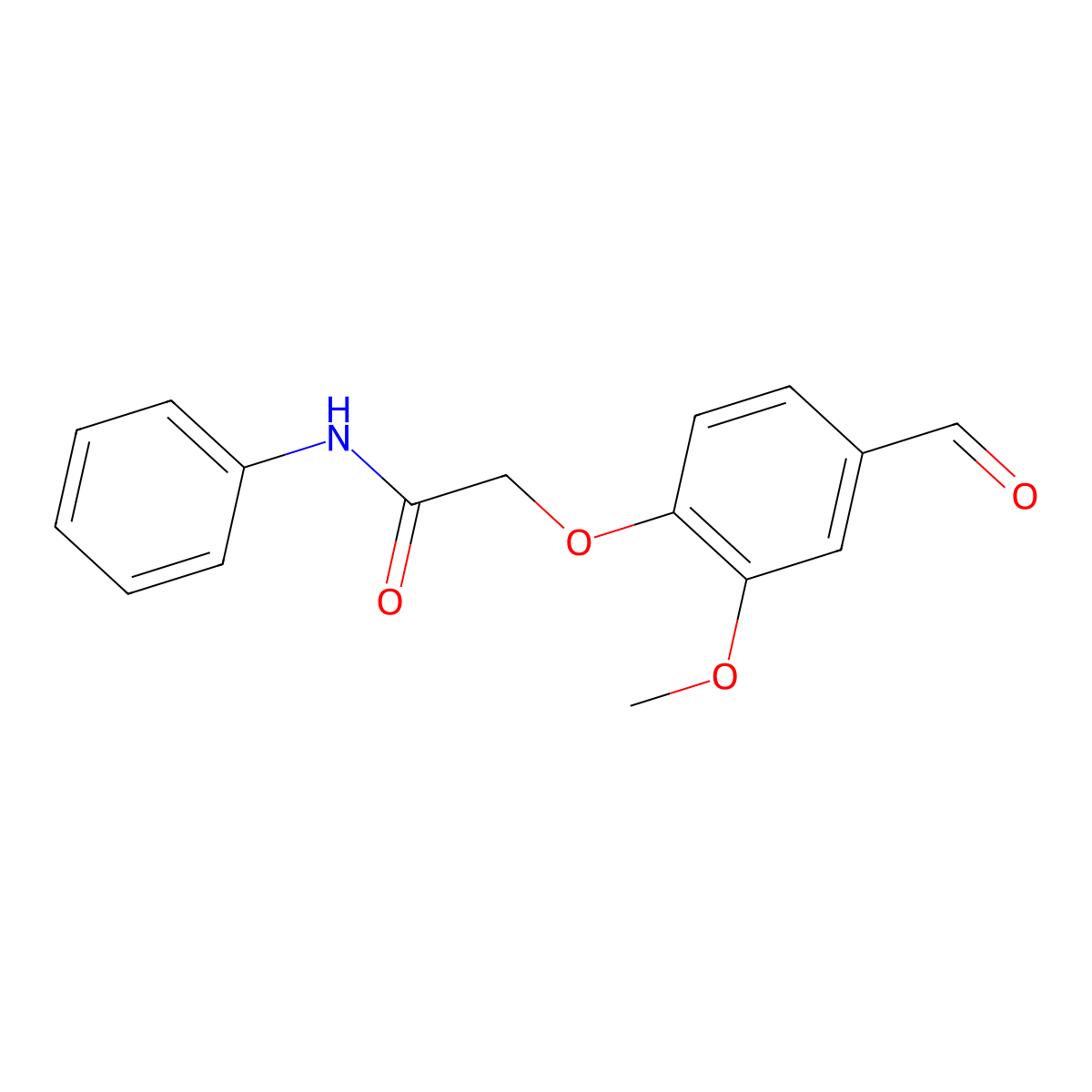 2-(4-formyl-2-methoxyphenoxy)-N-phenylacetamide molecular structure, CAS 31438-73-0
