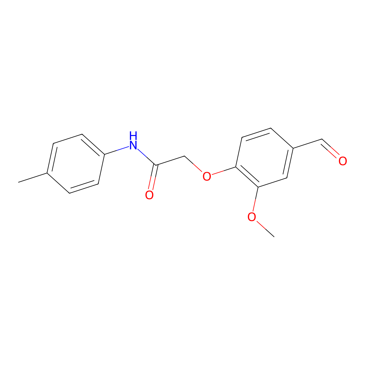 2-(4-formyl-2-methoxyphenoxy)-N-(4-methylphenyl)acetamide molecular structure, CAS 31438-74-1