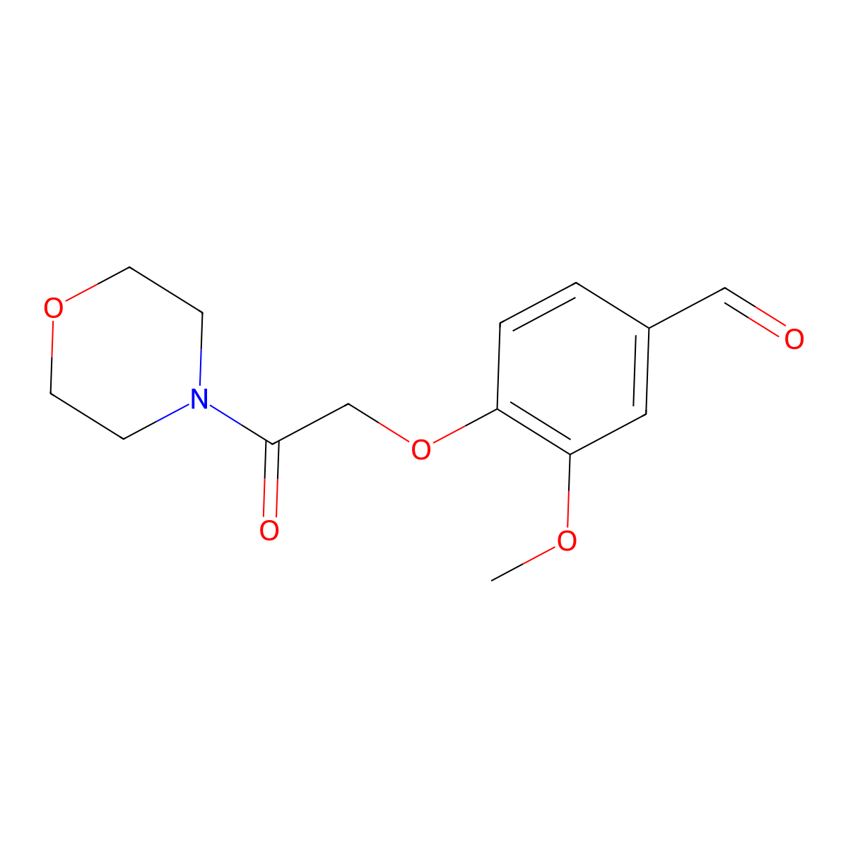 3-Methoxy-4-(2-(morpholin-4-yl)-2-oxoethoxy)benzaldehyde molecular structure, CAS 31438-76-3