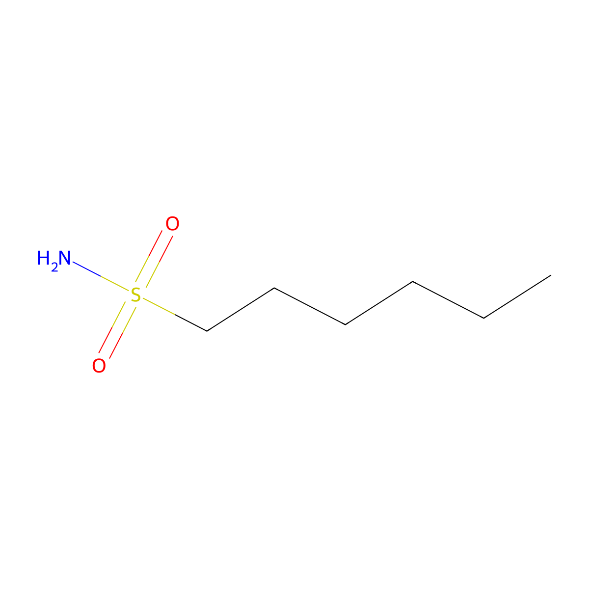 Hexane-1-sulfonamide molecular structure, CAS 3144-11-4