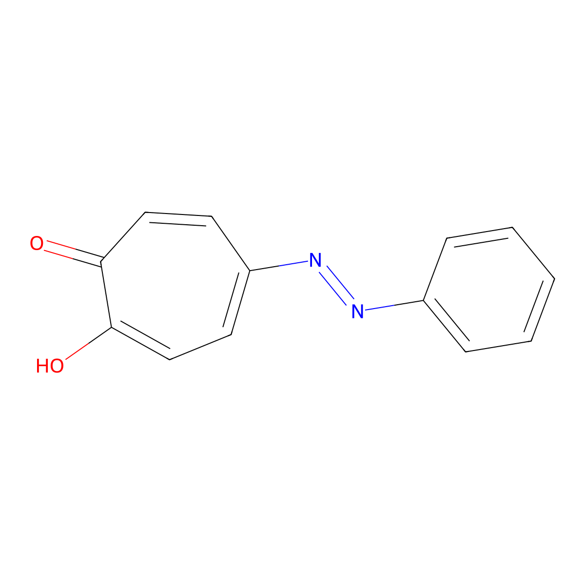 5-(Phenylhydrazinylidene)cyclohepta-3,6-diene-1,2-dione molecular structure, CAS 3144-55-6