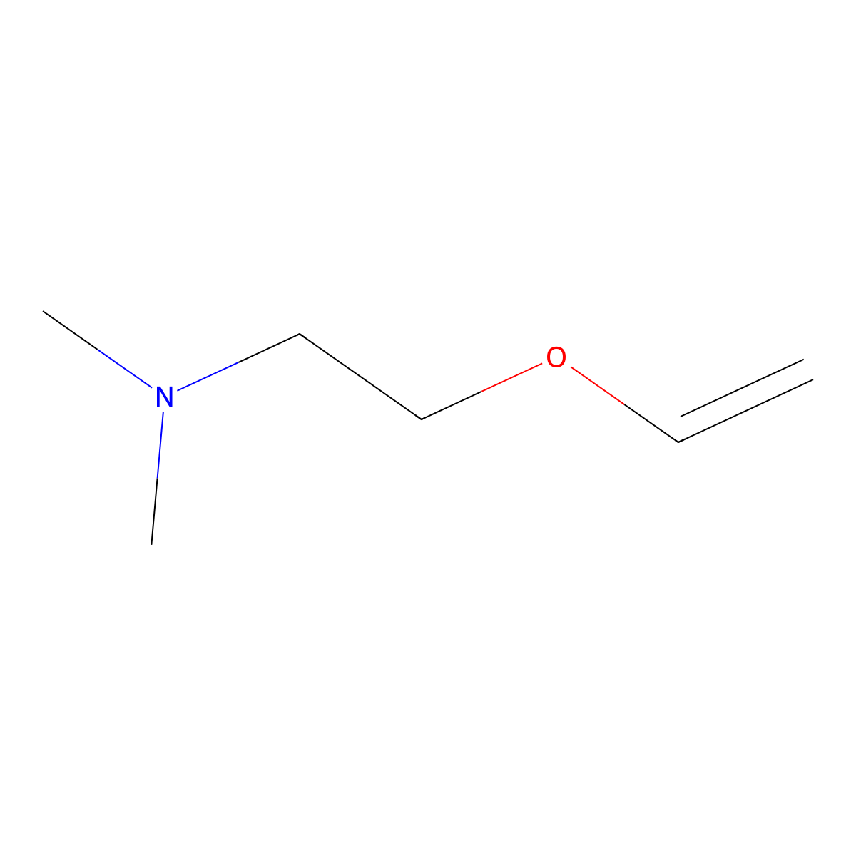 Dimethylaminoethyl vinyl ether molecular structure, CAS 31442-54-3