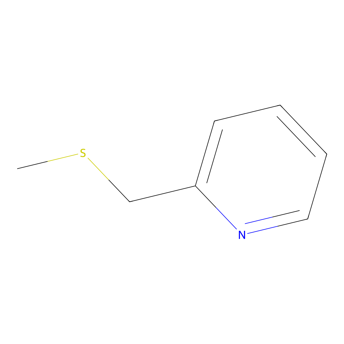 2-[(Methylsulfanyl)methyl]pyridine molecular structure, CAS 3145-77-5