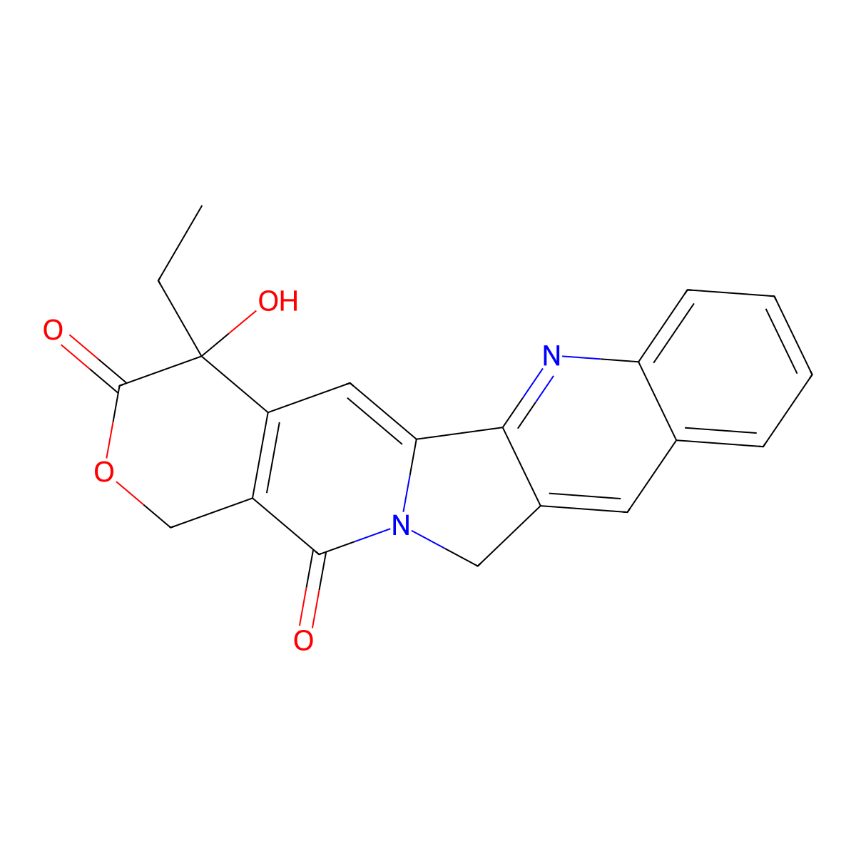 (+-)-Camptothecin molecular structure, CAS 31456-25-4