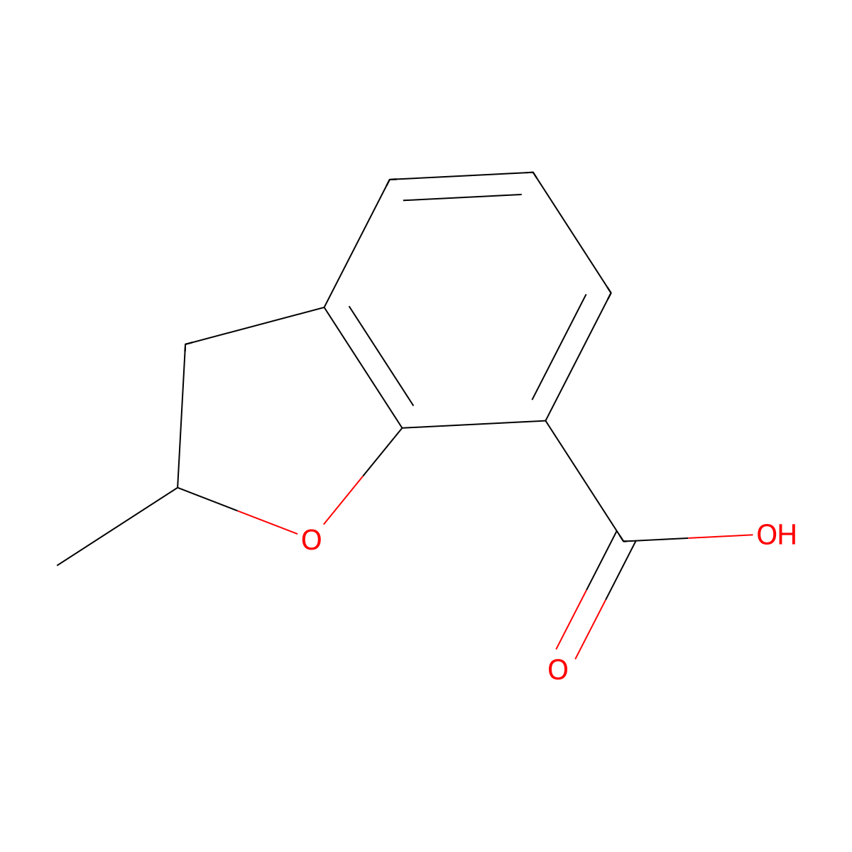 2-Methyl-2,3-dihydro-1-benzofuran-7-carboxylic acid molecular structure, CAS 31457-03-1