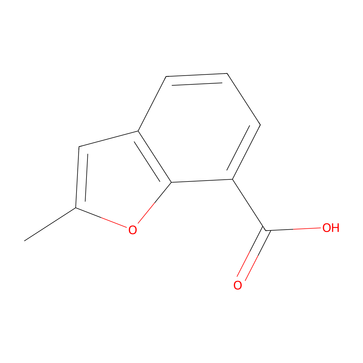 2-Methylbenzofuran-7-carboxylic acid molecular structure, CAS 31457-07-5