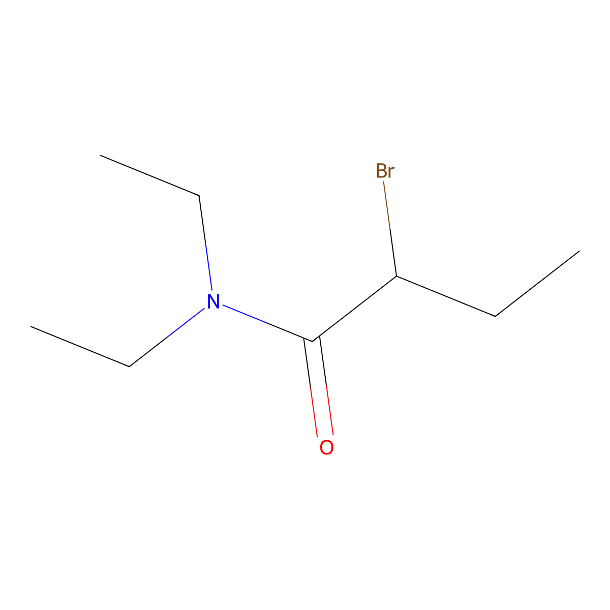 2-bromo-N,N-diethylbutanamide molecular structure, CAS 31457-55-3