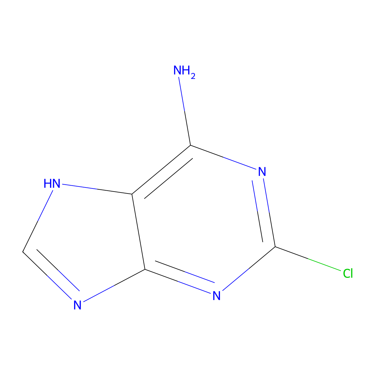 2-Chloroadenine molecular structure, CAS 31458-56-7