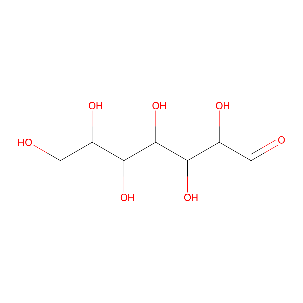 Glycero-gulo-heptose molecular structure, CAS 3146-50-7