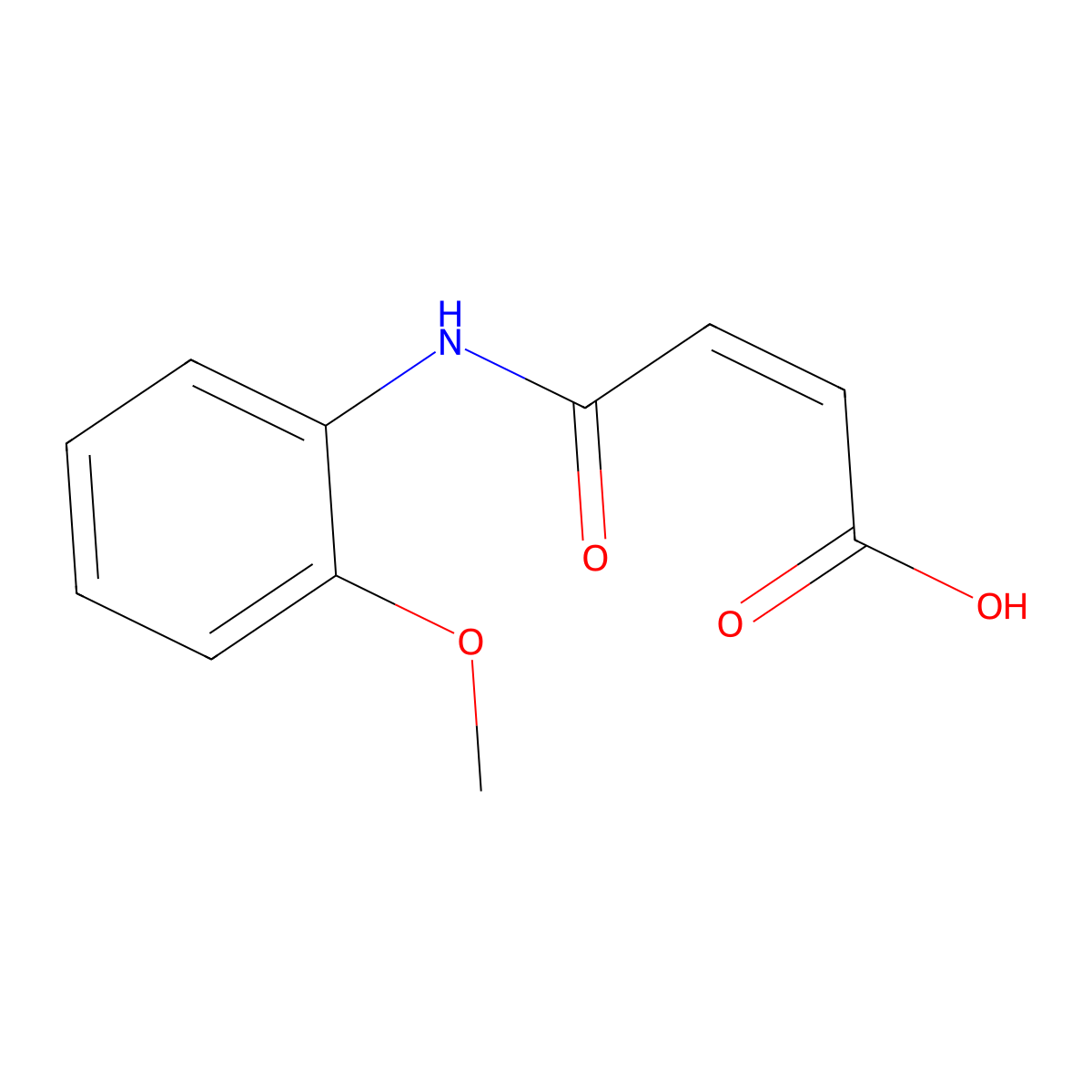 4-(2-Methoxyanilino)-4-oxo-2-butenoic acid molecular structure, CAS 31460-26-1