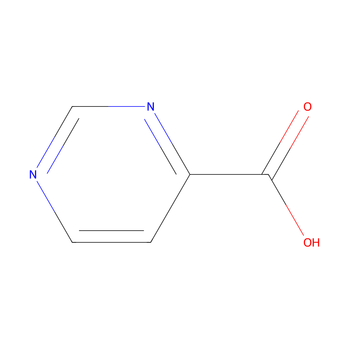 4-Pyrimidinecarboxylic acid molecular structure, CAS 31462-59-6