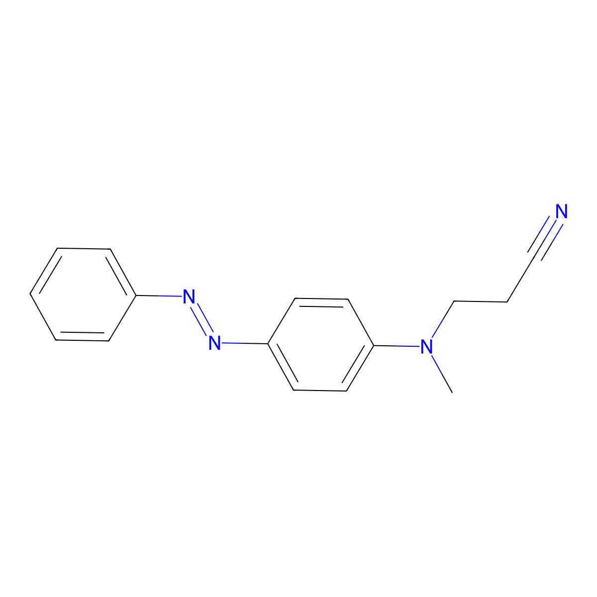 3-(N-Methyl-p-(phenylazo)anilino)propionitrile molecular structure, CAS 31464-26-3