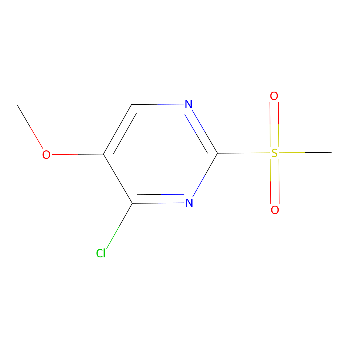 4-Chloro-5-methoxy-2-methylsulfonylpyrimidine molecular structure, CAS 31464-64-9