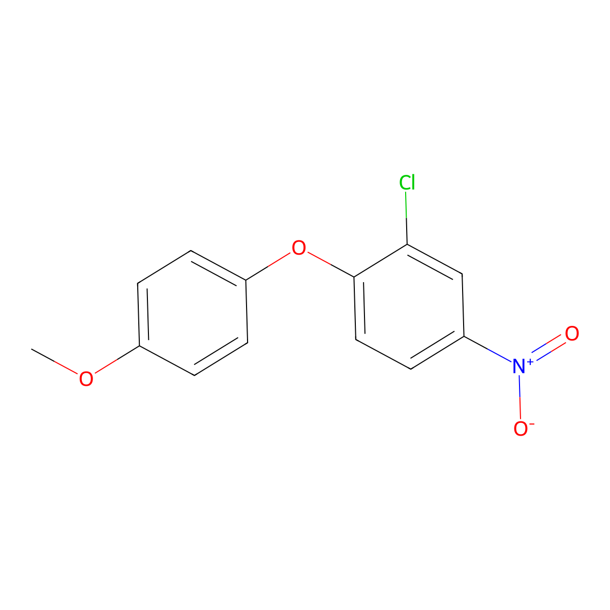 2-Chloro-1-(4-methoxyphenoxy)-4-nitrobenzene molecular structure, CAS 31465-40-4