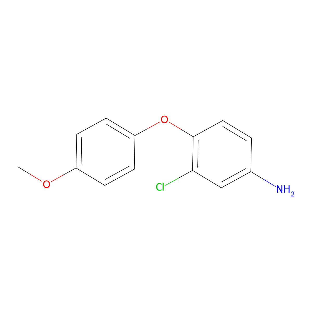 3-Chloro-4-(4-methoxyphenoxy)aniline molecular structure, CAS 31465-41-5