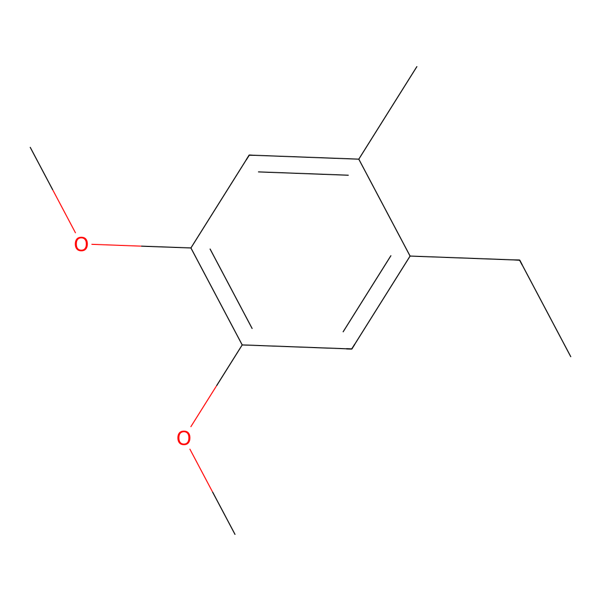 1-Ethyl-4,5-dimethoxy-2-methylbenzene molecular structure, CAS 31465-72-2