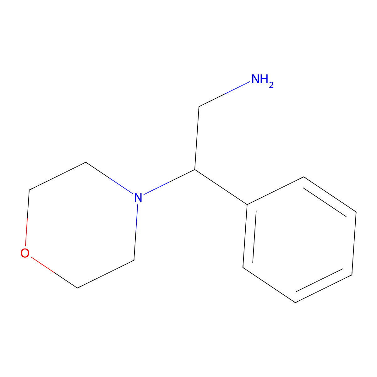 2-(Morpholin-4-yl)-2-phenylethan-1-amine molecular structure, CAS 31466-44-1