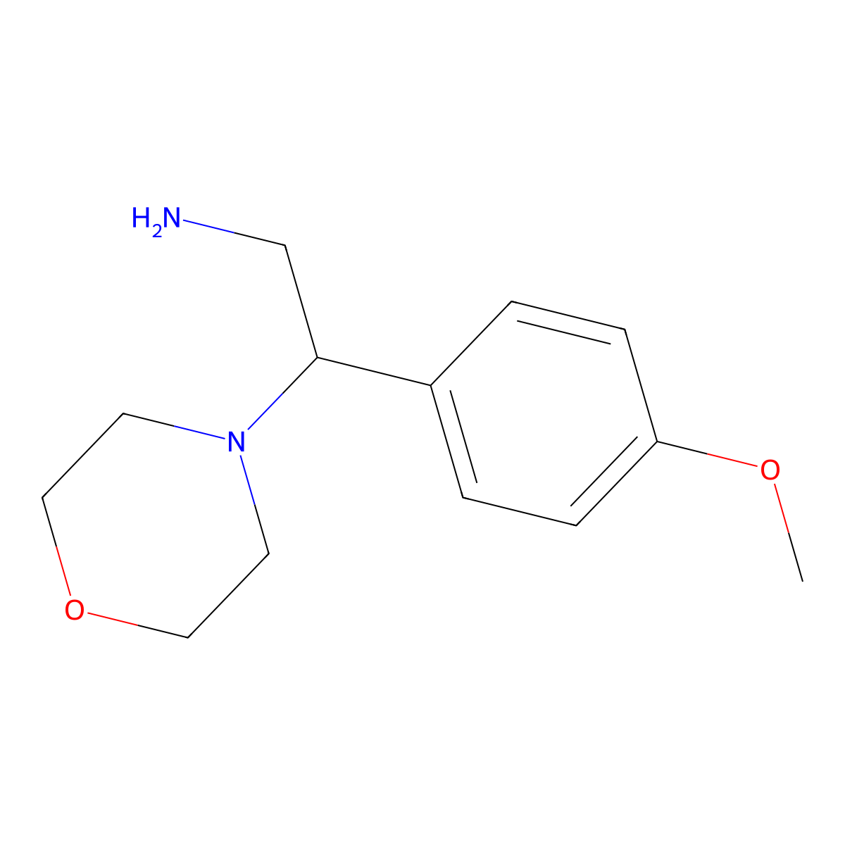 2-(4-Methoxyphenyl)-2-morpholinoethanamine molecular structure, CAS 31466-47-4