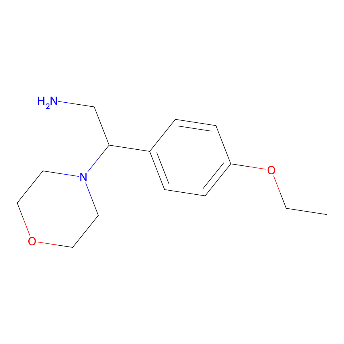 2-(4-Ethoxy-phenyl)-2-morpholin-4-YL-ethylamine molecular structure, CAS 31466-48-5