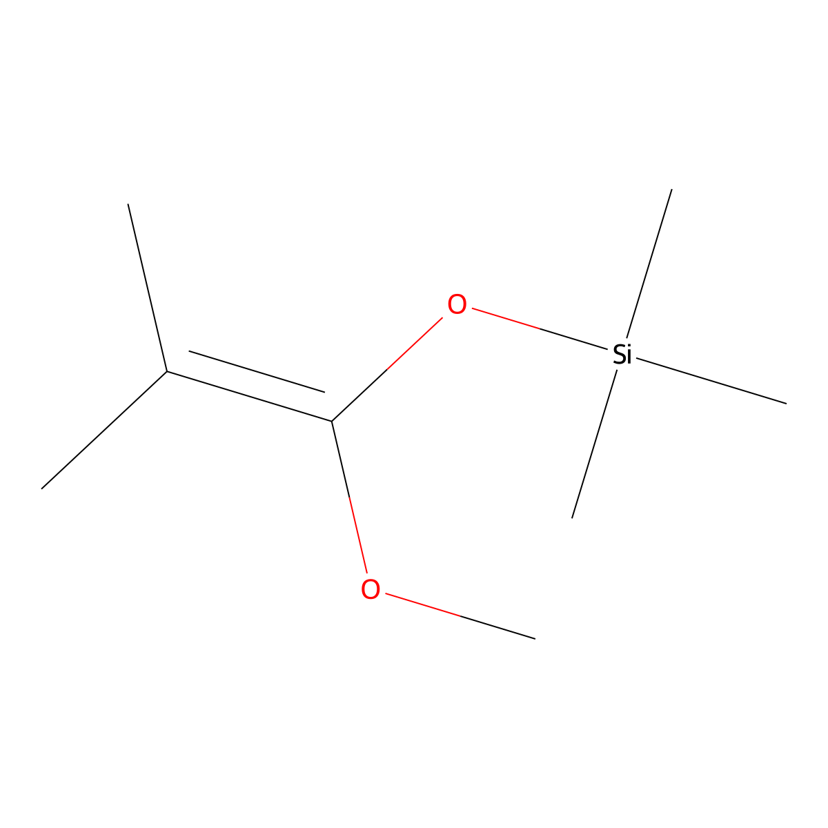 Silane, ((1-methoxy-2-methyl-1-propenyl)oxy)trimethyl- molecular structure, CAS 31469-15-5
