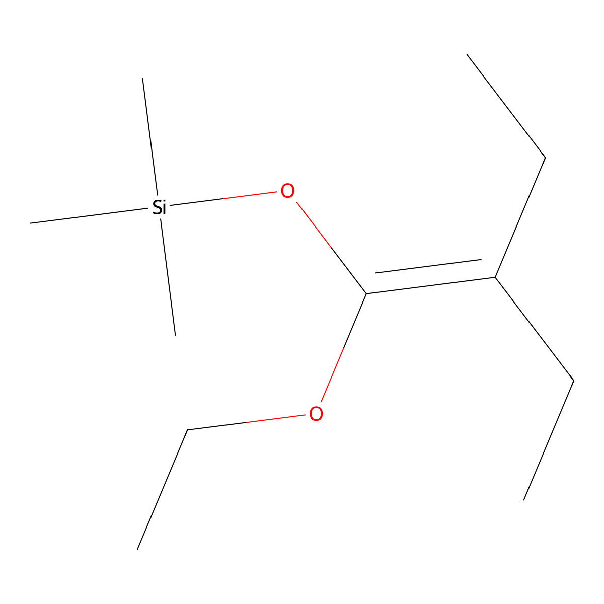 [(1-Ethoxy-2-ethyl-1-buten-1-yl)oxy]trimethylsilane molecular structure, CAS 31469-17-7
