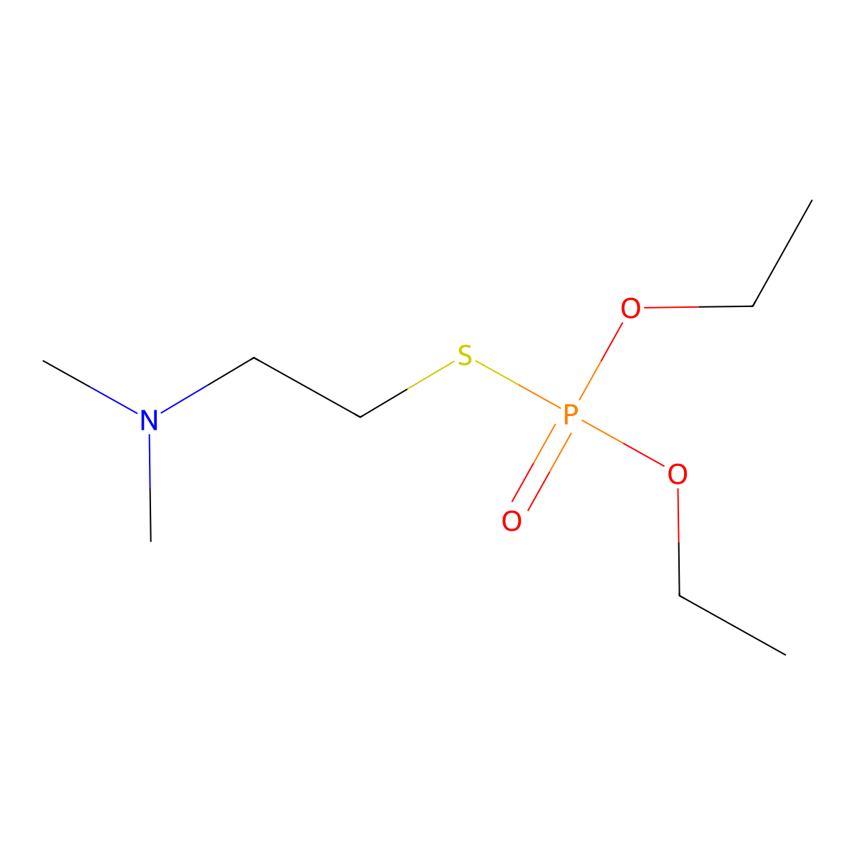 S-(2-(Dimethylamino)ethyl) O,O-diethyl phosphorothioate molecular structure, CAS 3147-20-4