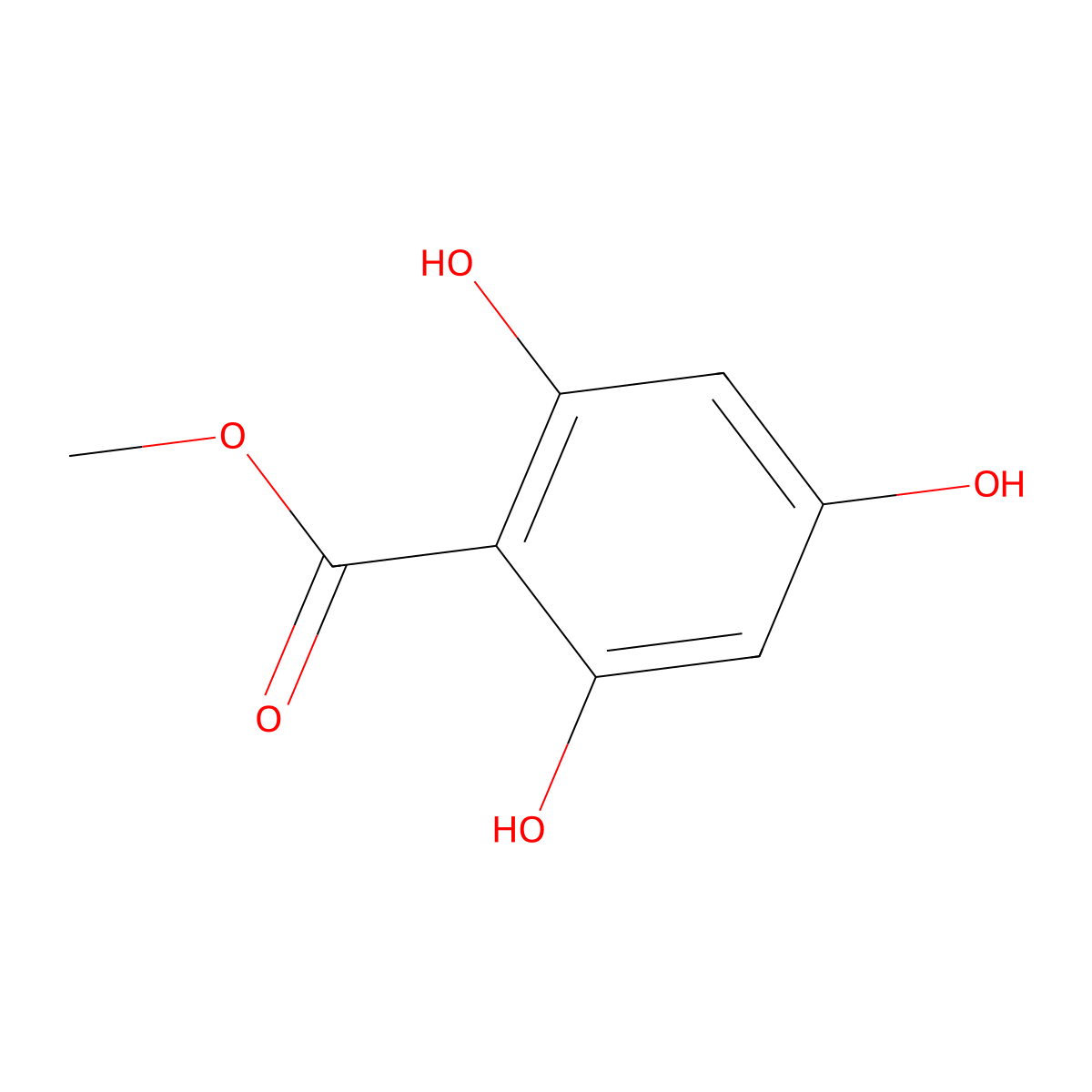 Methyl 2,4,6-trihydroxybenzoate molecular structure, CAS 3147-39-5