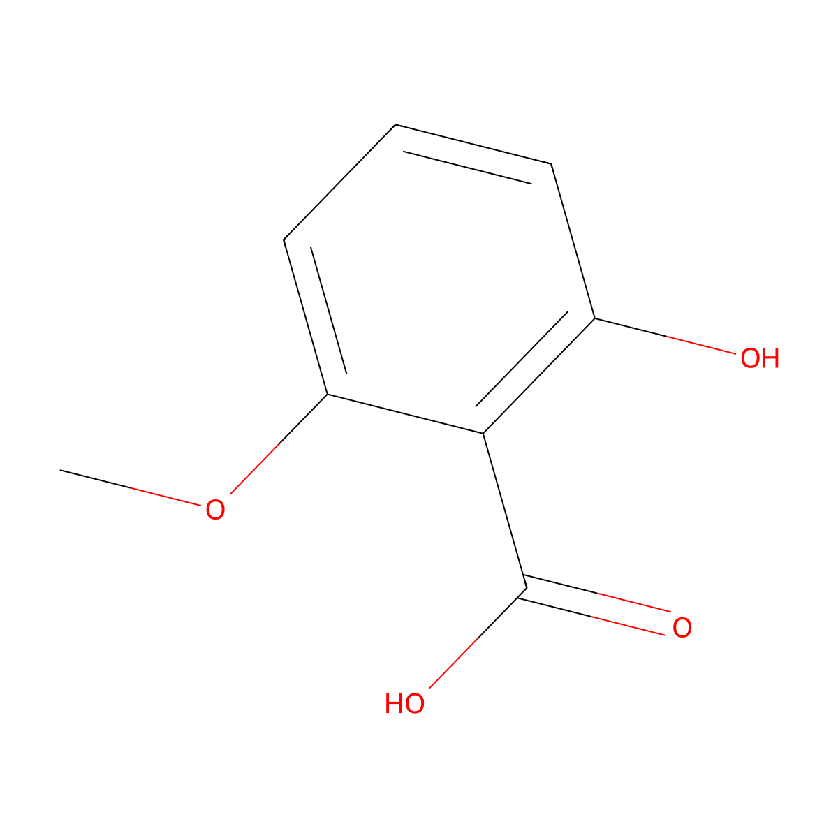 2-Hydroxy-6-methoxybenzoic acid molecular structure, CAS 3147-64-6