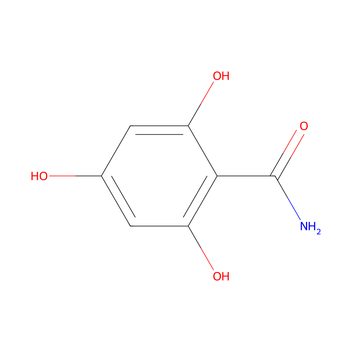 2,4,6-Trihydroxybenzamide molecular structure, CAS 3147-74-8
