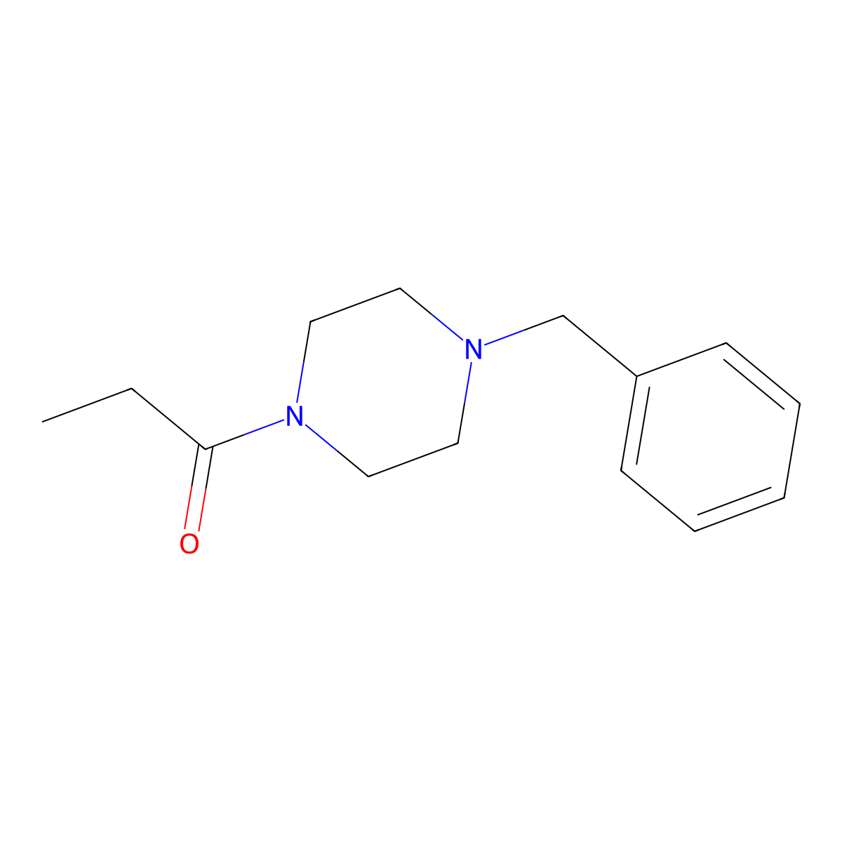 1-(4-Benzylpiperazin-1-yl)propan-1-one molecular structure, CAS 314728-80-8