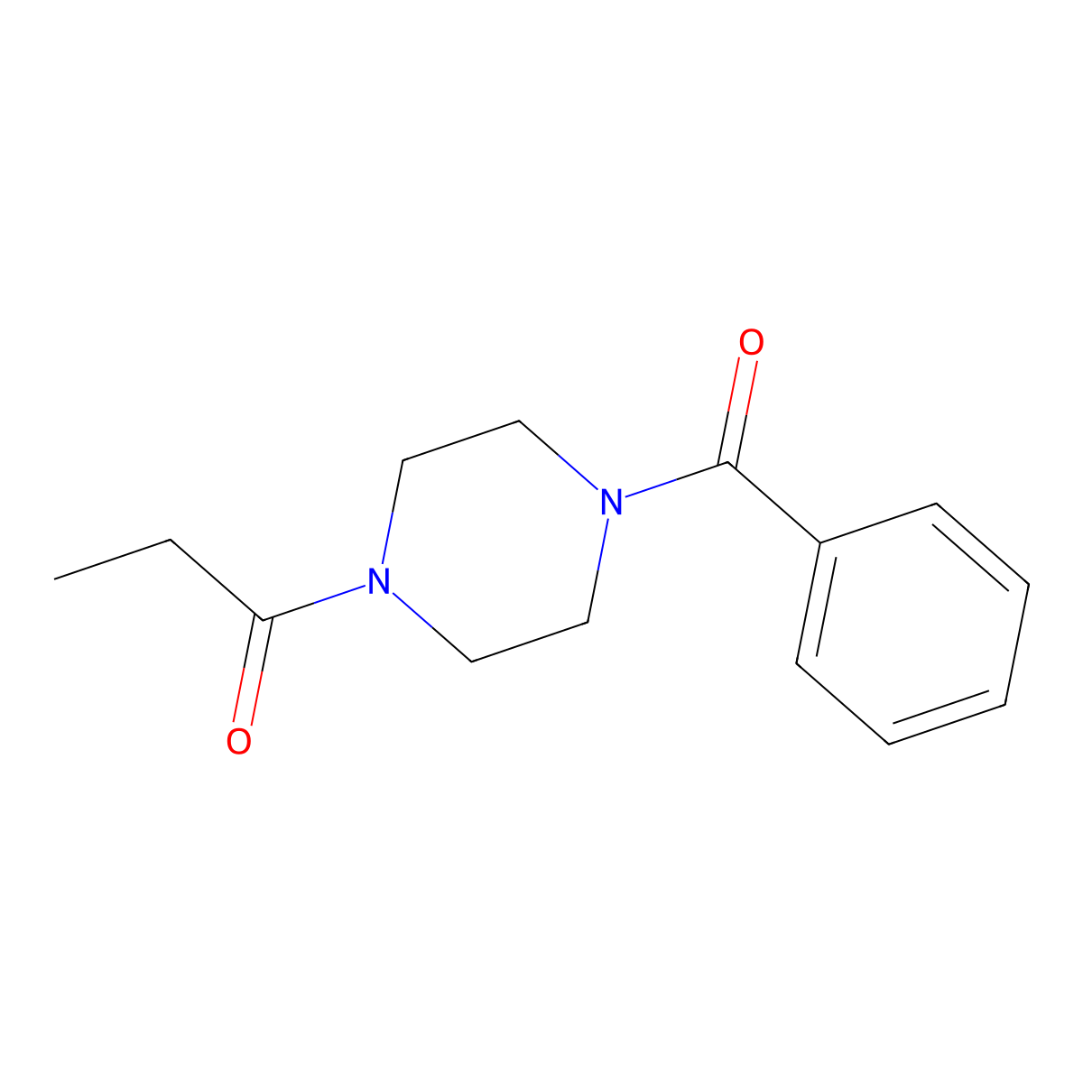 1-(4-Benzoyl-1-piperazinyl)-1-propanone molecular structure, CAS 314728-85-3