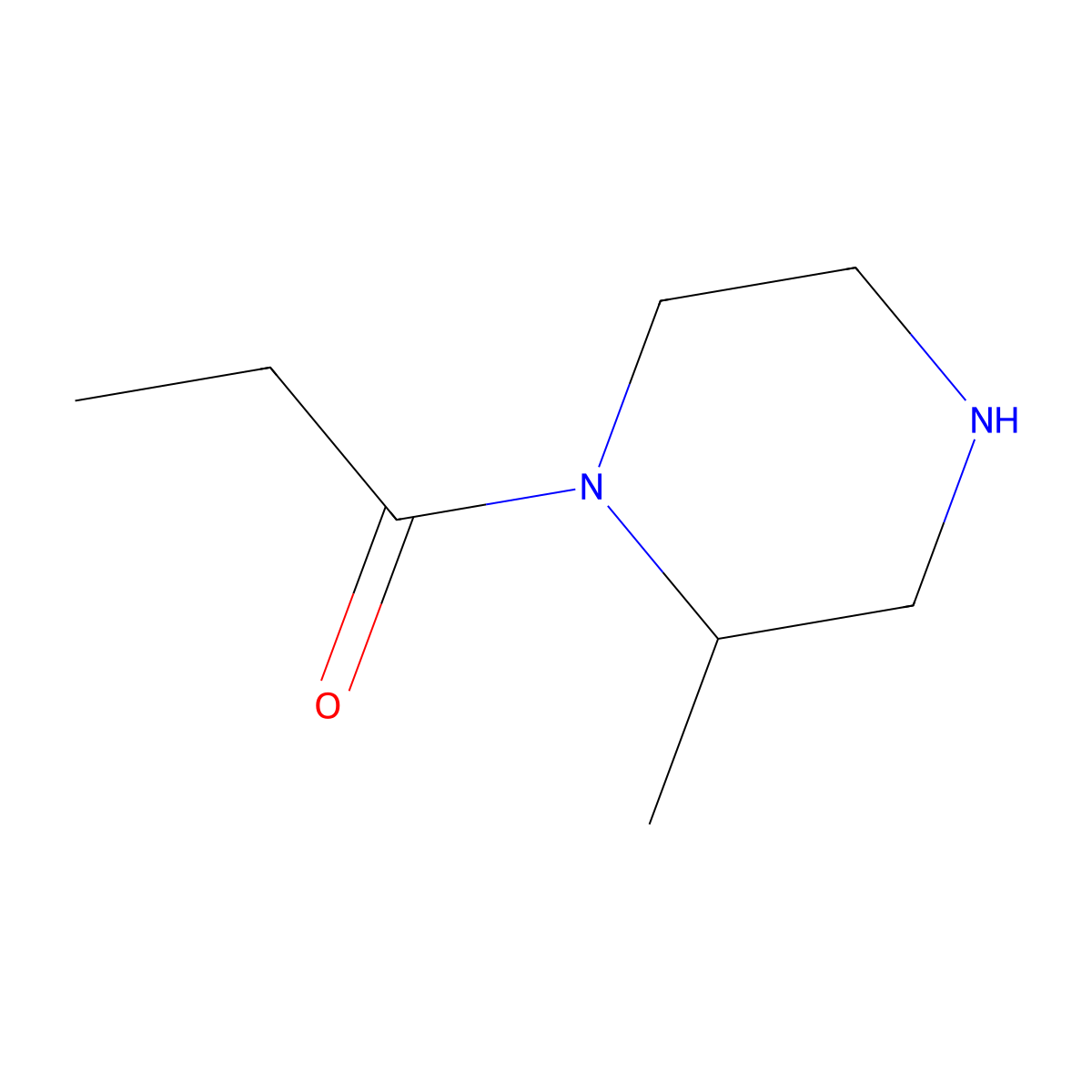 1-(2-Methylpiperazin-1-yl)propan-1-one molecular structure, CAS 314729-13-0