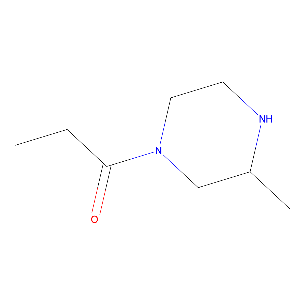 1-(3-Methylpiperazin-1-yl)propan-1-one molecular structure, CAS 314729-15-2