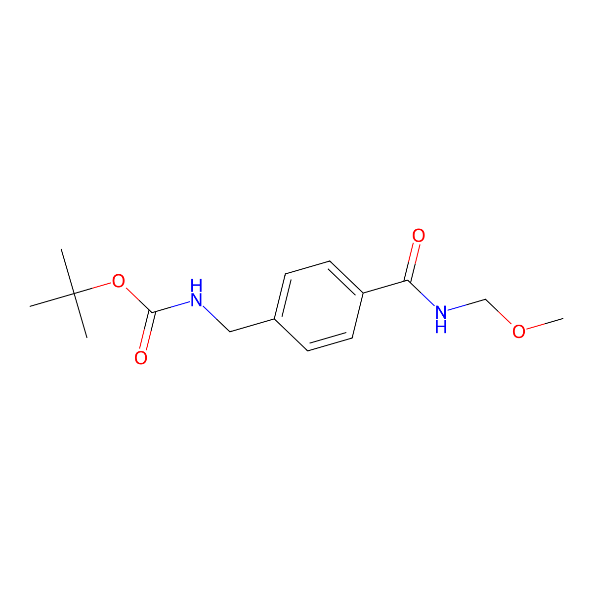 tert-Butyl 4-((methoxymethyl)carbamoyl)benzylcarbamate molecular structure, CAS 314732-37-1