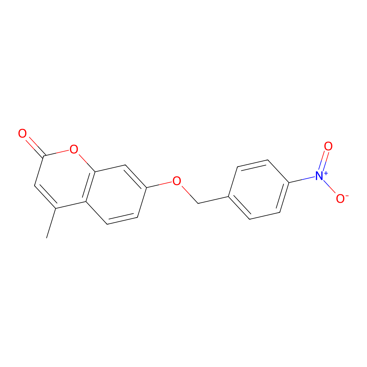 4-methyl-7-[(4-nitrophenyl)methoxy]-2H-chromen-2-one molecular structure, CAS 314741-99-6