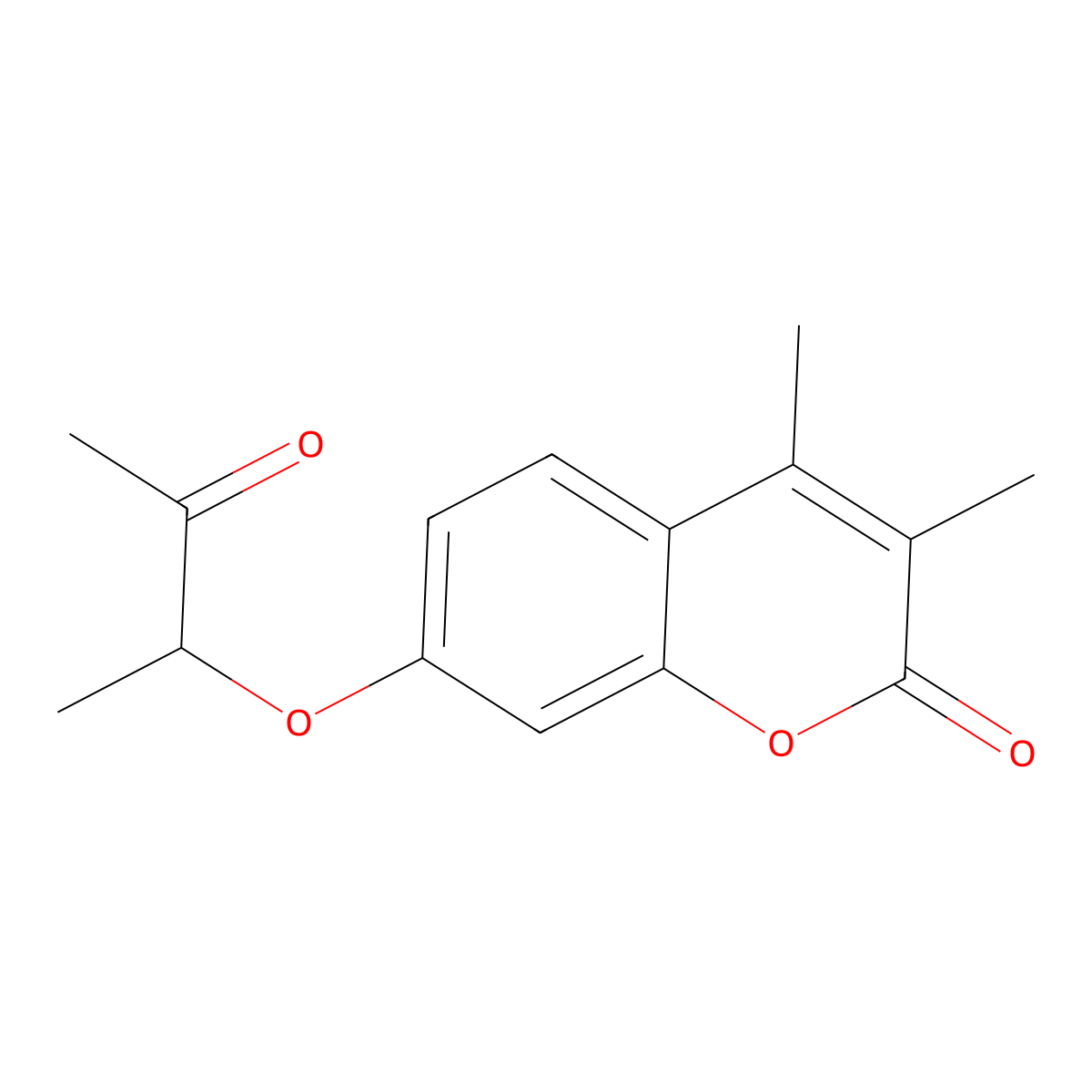 3,4-Dimethyl-7-(1-methyl-2-oxopropoxy)-2H-chromen-2-one molecular structure, CAS 314742-02-4