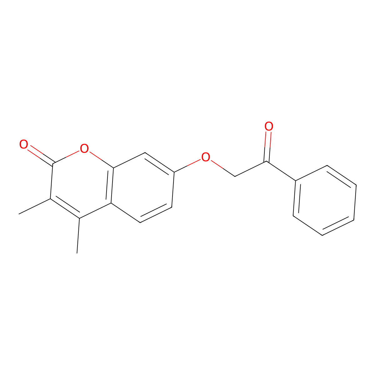 3,4-dimethyl-7-(2-oxo-2-phenylethoxy)-2H-chromen-2-one molecular structure, CAS 314742-04-6