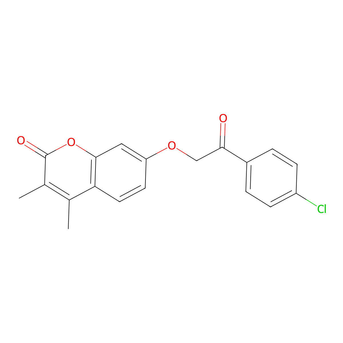 7-[2-(4-chlorophenyl)-2-oxoethoxy]-3,4-dimethyl-2H-chromen-2-one molecular structure, CAS 314742-06-8