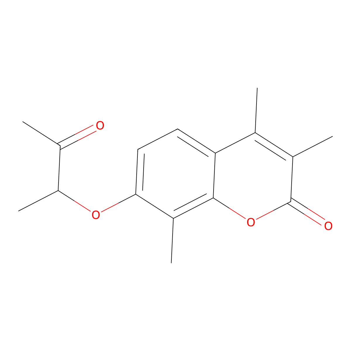 3,4,8-Trimethyl-7-(1-methyl-2-oxopropoxy)-2H-chromen-2-one molecular structure, CAS 314742-07-9