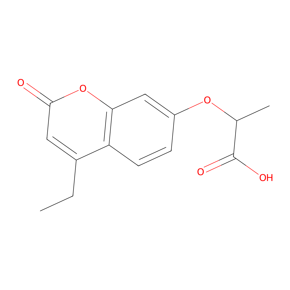 2-[(4-Ethyl-2-oxo-2H-chromen-7-YL)oxy]propanoic acid molecular structure, CAS 314742-23-9