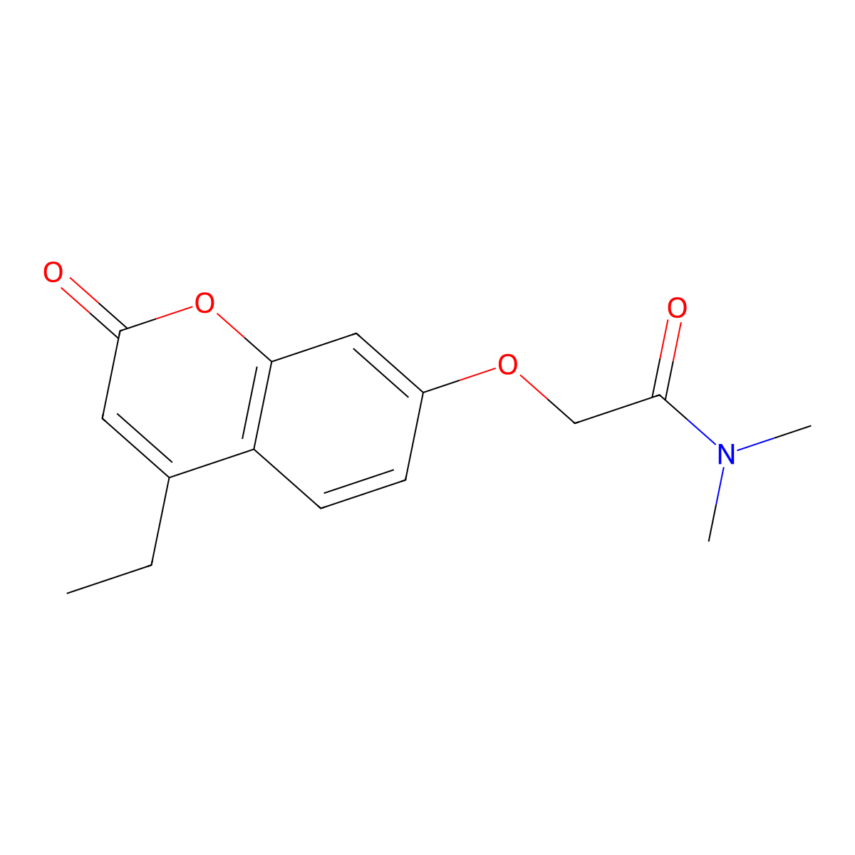 2-[(4-ethyl-2-oxo-2H-chromen-7-yl)oxy]-N,N-dimethylacetamide molecular structure, CAS 314742-27-3