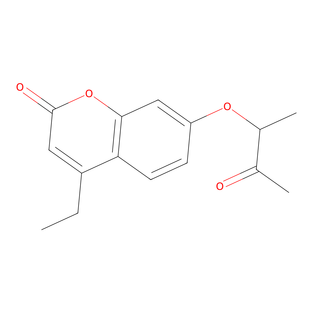 4-Ethyl-7-(1-methyl-2-oxopropoxy)-2H-chromen-2-one molecular structure, CAS 314742-28-4