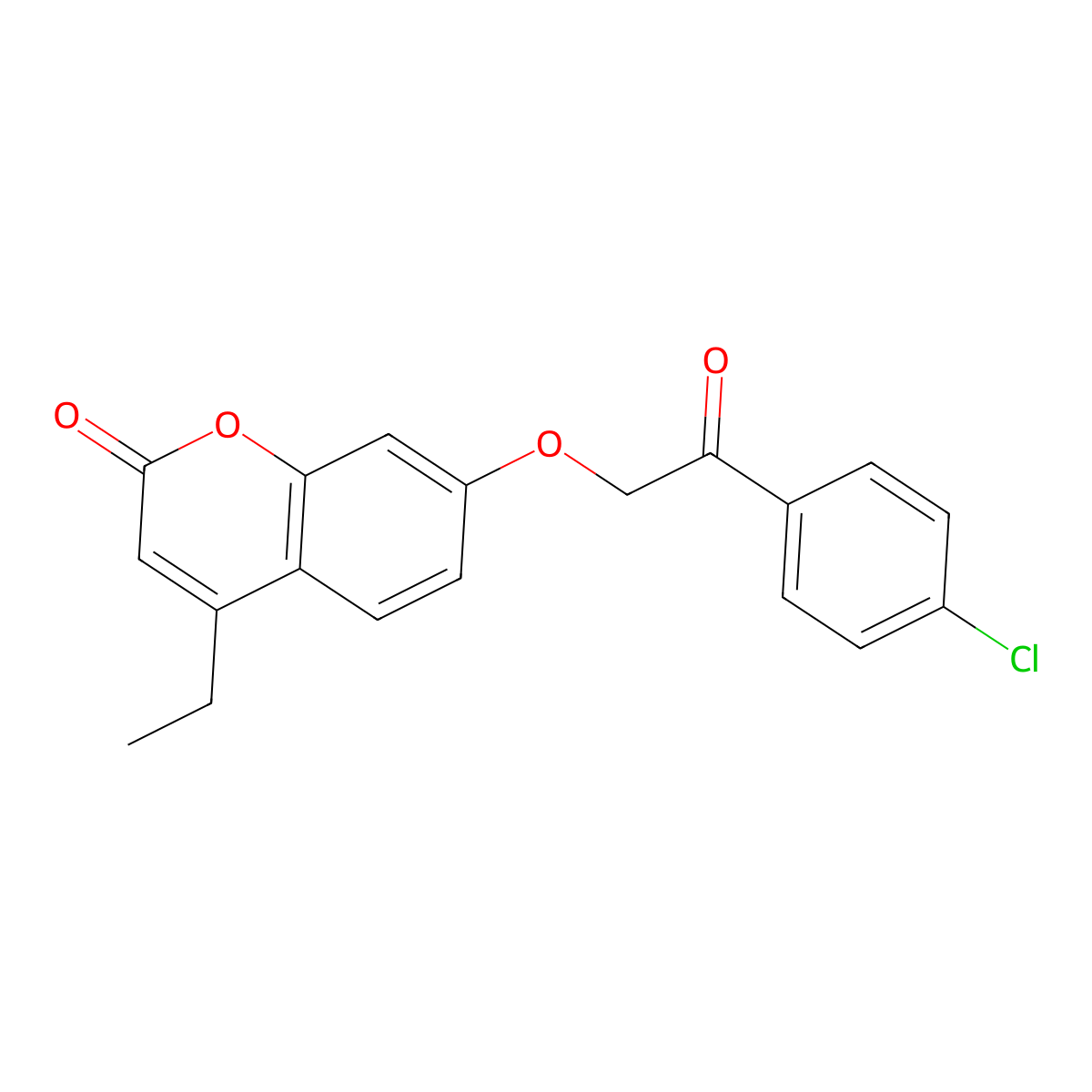 7-[2-(4-chlorophenyl)-2-oxoethoxy]-4-ethyl-2H-chromen-2-one molecular structure, CAS 314742-31-9