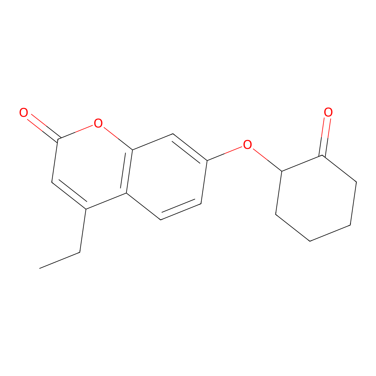 4-Ethyl-7-(2-oxocyclohexyl)oxychromen-2-one molecular structure, CAS 314742-32-0