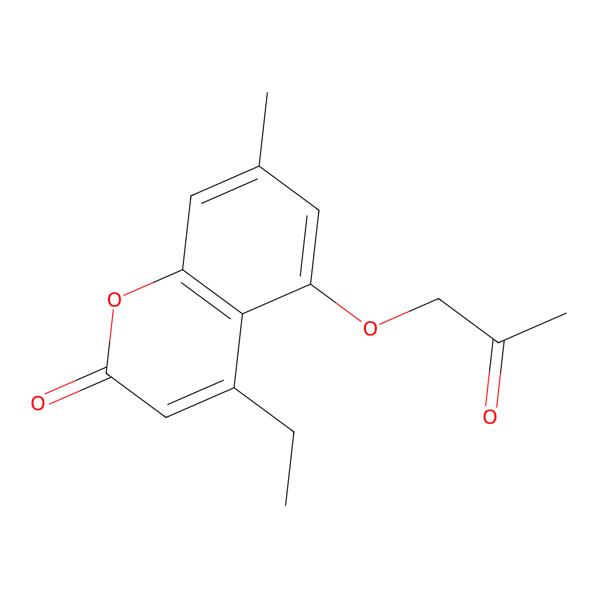 4-ethyl-7-methyl-5-(2-oxopropoxy)-2H-chromen-2-one molecular structure, CAS 314742-55-7