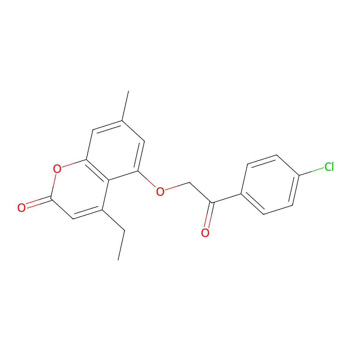 5-[2-(4-chlorophenyl)-2-oxoethoxy]-4-ethyl-7-methyl-2H-chromen-2-one molecular structure, CAS 314742-57-9